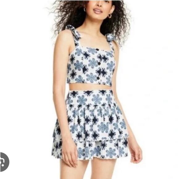 Agua Bendita x Target crop top and skirt set SZ 1X - Picture 1 of 6